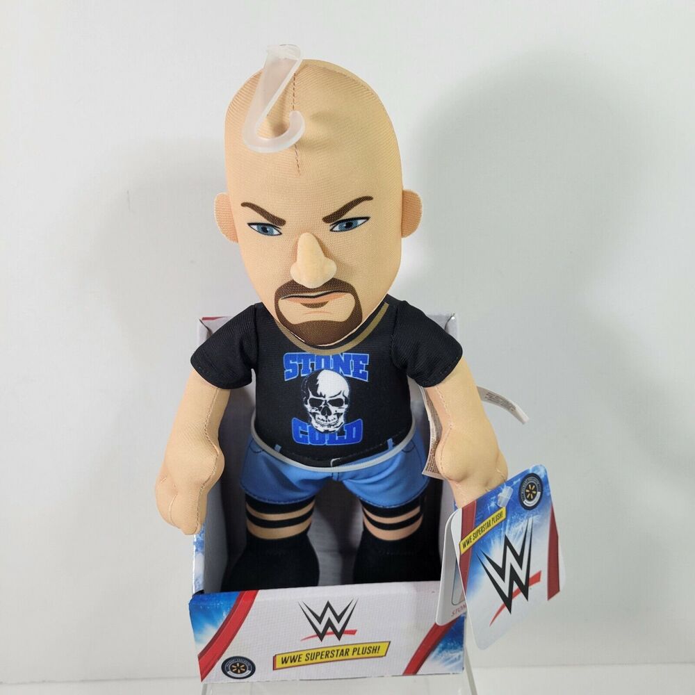 WWE Superstar Plush Stone Cold Steve Austin Bleacher Creature Wrestler New Tag